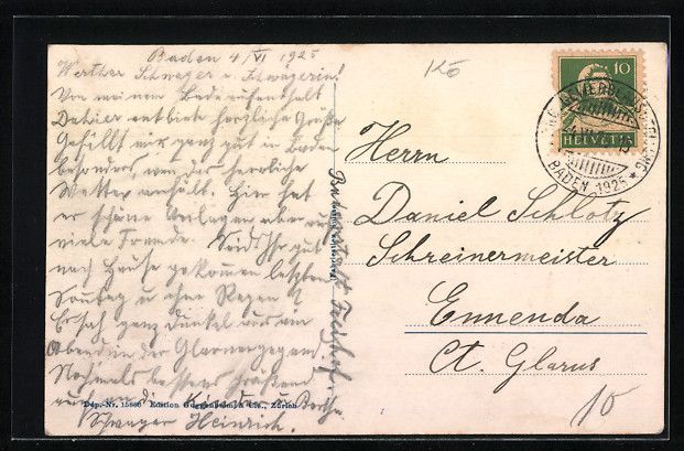 Cartoline postali: Baden, das Landvogtei-Schloss mit Fluss – Usato da Berlin venduto da bartko-reher 1