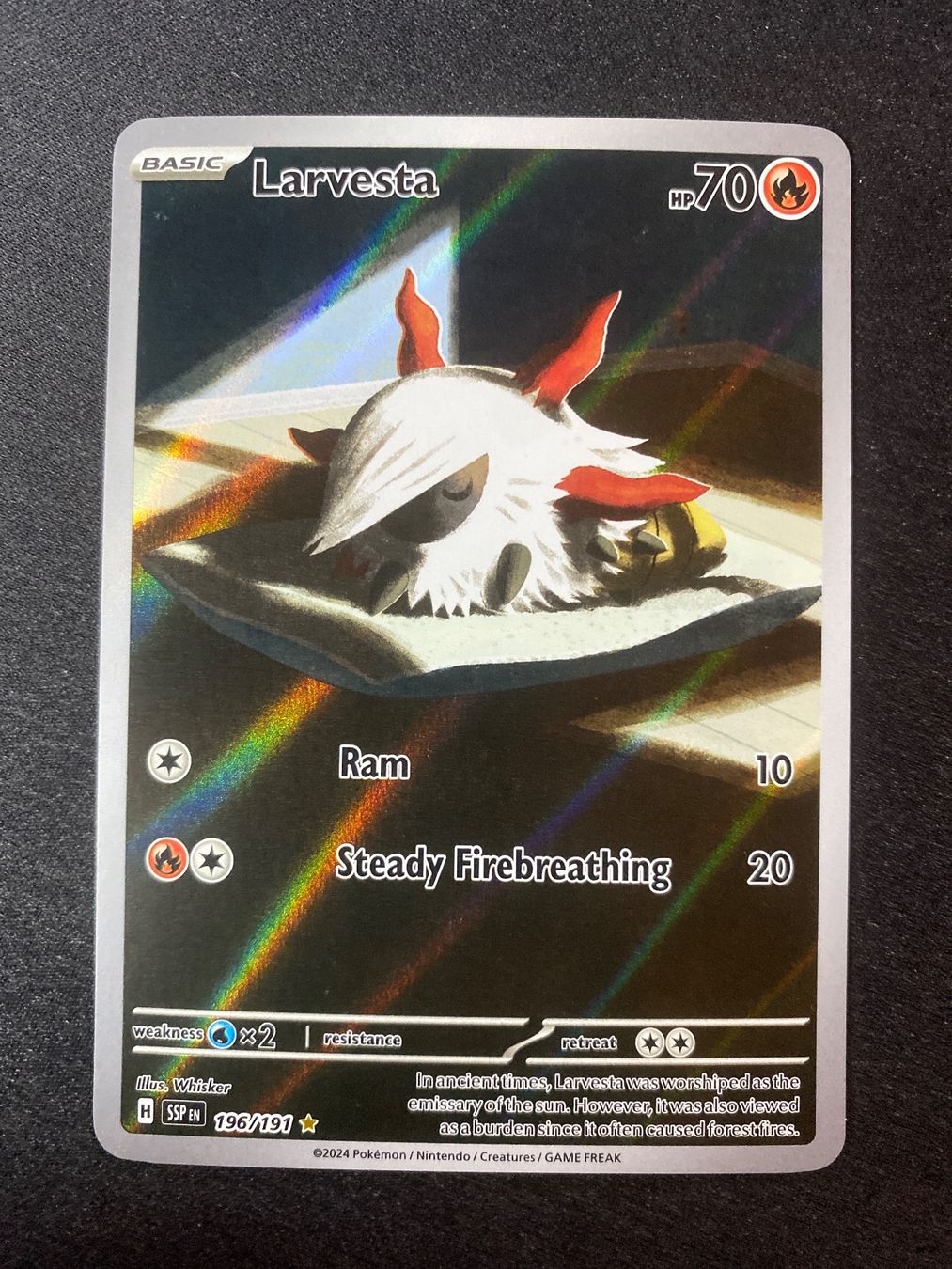 Pokémon Carte collezionabili: Larvesta 196 - Ignivor - Surging Sparks - EN – Nuovo (secondo la descrizione) da Hausen AG venduto da Shrade
