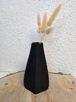 Kompakte Vase Schwarz für Trockenblumen