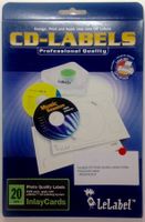 LeLabel SK-21 CD Photo Quality Labels 20Stk. InlayCards weis