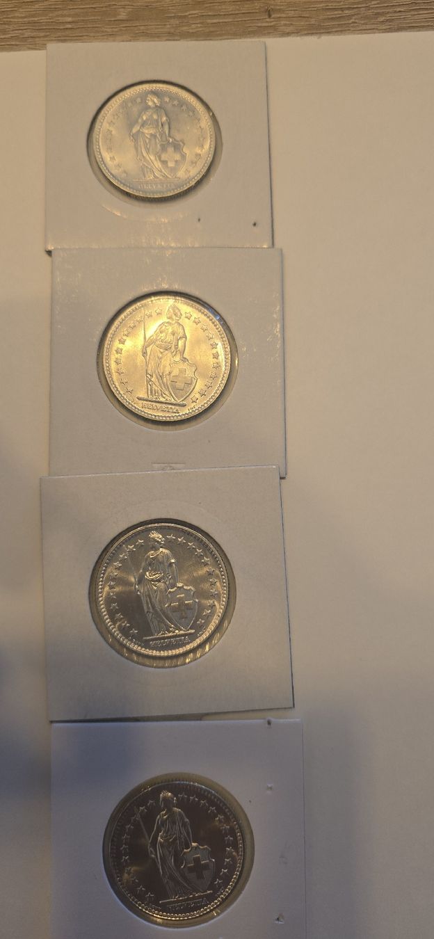 Tutti le monete: pieces 2chf 1958 a 1961 ab 1.- – Nuovo (secondo la descrizione) da Fribourg venduto da yan_z5fr 3