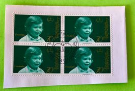Briefmarken aus Liechtenstein 4 er Block mit Papier 