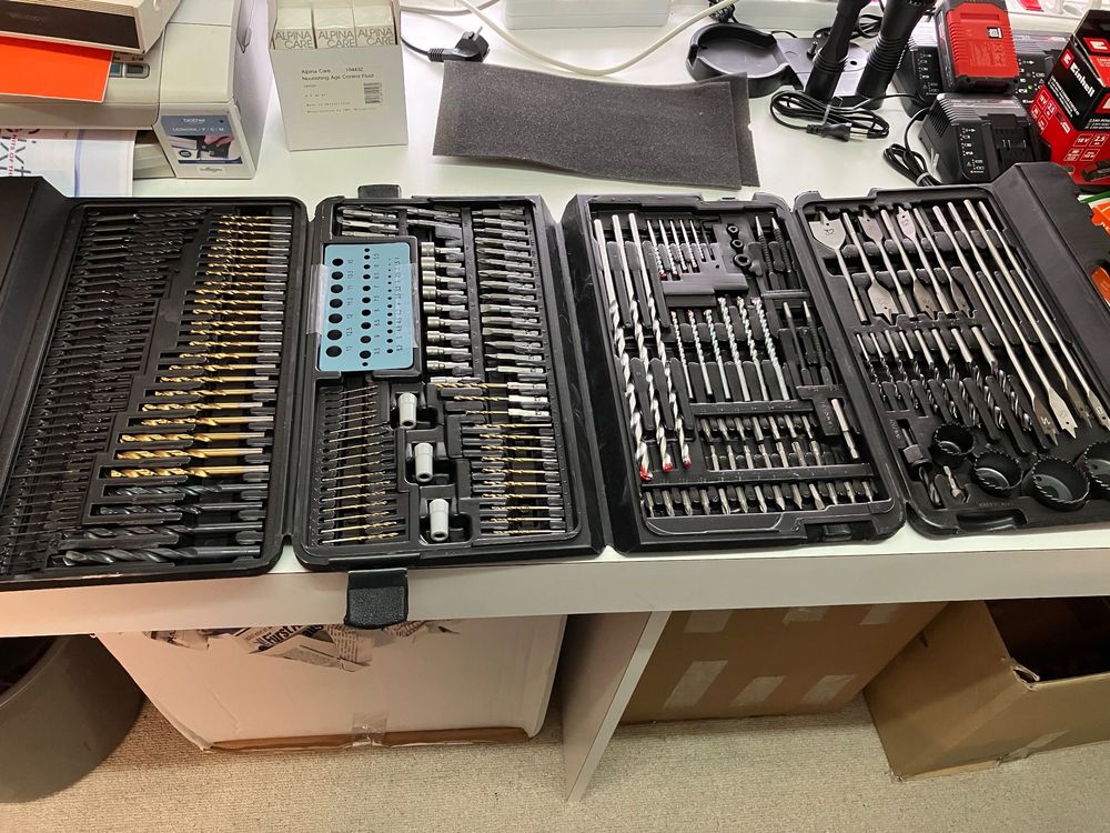 Bohrer Aufbewahrungskoffer Metall - Mit Indizierten Schlitzen | 15x11cm Kleiner Transportkoffer