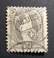 Stehende Helvetia SBK 69A KW 80.- Stempel OERLIKON