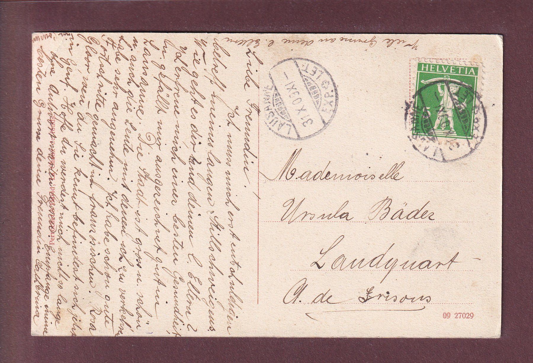 Ansichtskarten: LAUSANNE depuis Beaulieu - 1909 – Gebraucht aus Pully von nicecards 1