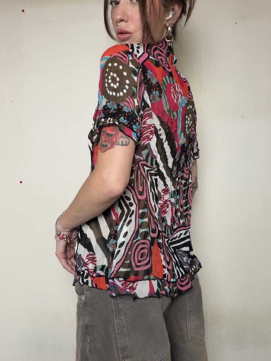 Camicette: Blouse with print size 40 short sleeve  – Usato da Knonau venduto da Grapesvintage 1