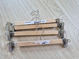 Lot de 4 cintres pour pantalons IKEA BUMERANG bois 33cm