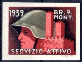KOMMANDOSTÄBE 1939 BR.9.MONT. * FALZSPUR * - A61