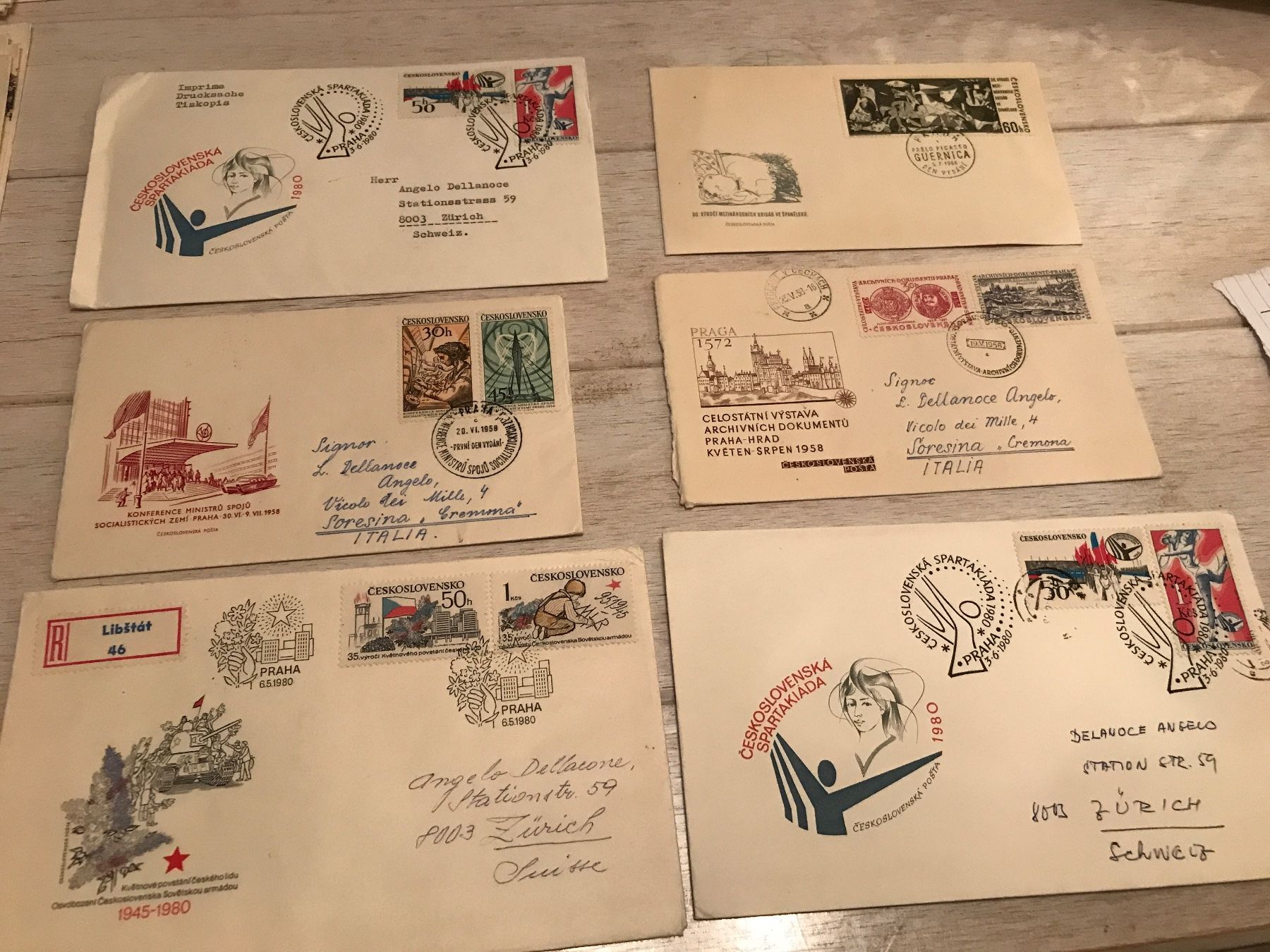 Tutti i francobolli: 70 FDC Europa (200-28) – Usato da St.Gallen venduto da Bigdisch 3