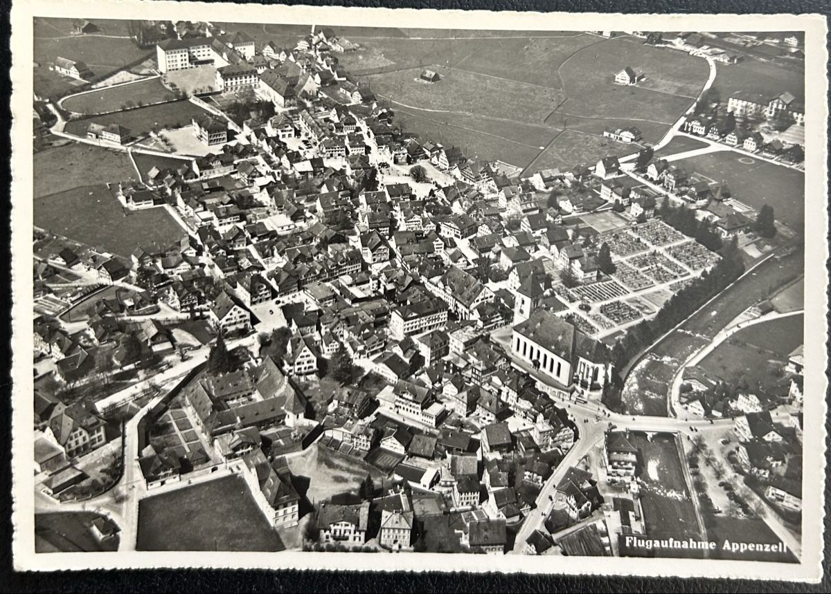 Cartoline postali: Flugaufnahme Appenzell – Usato da Horw venduto da Tellbub