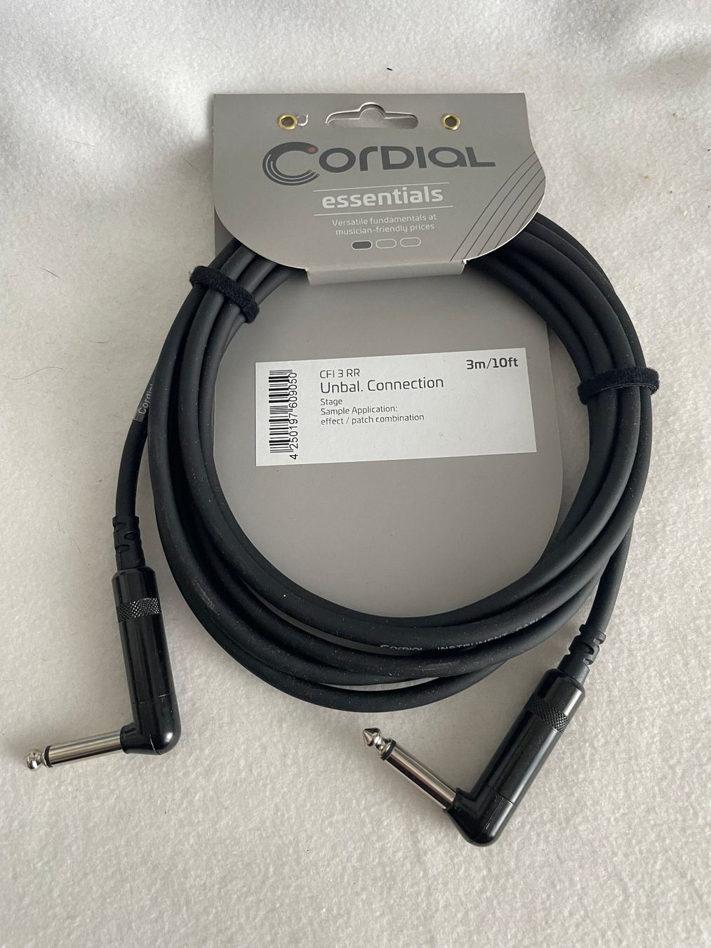Kabel: CORDIAL CFI 3 RR - Patchkabel, 3m, Jack gewinkelt    A85 – Neu und originalverpackt aus Schötz von amore14