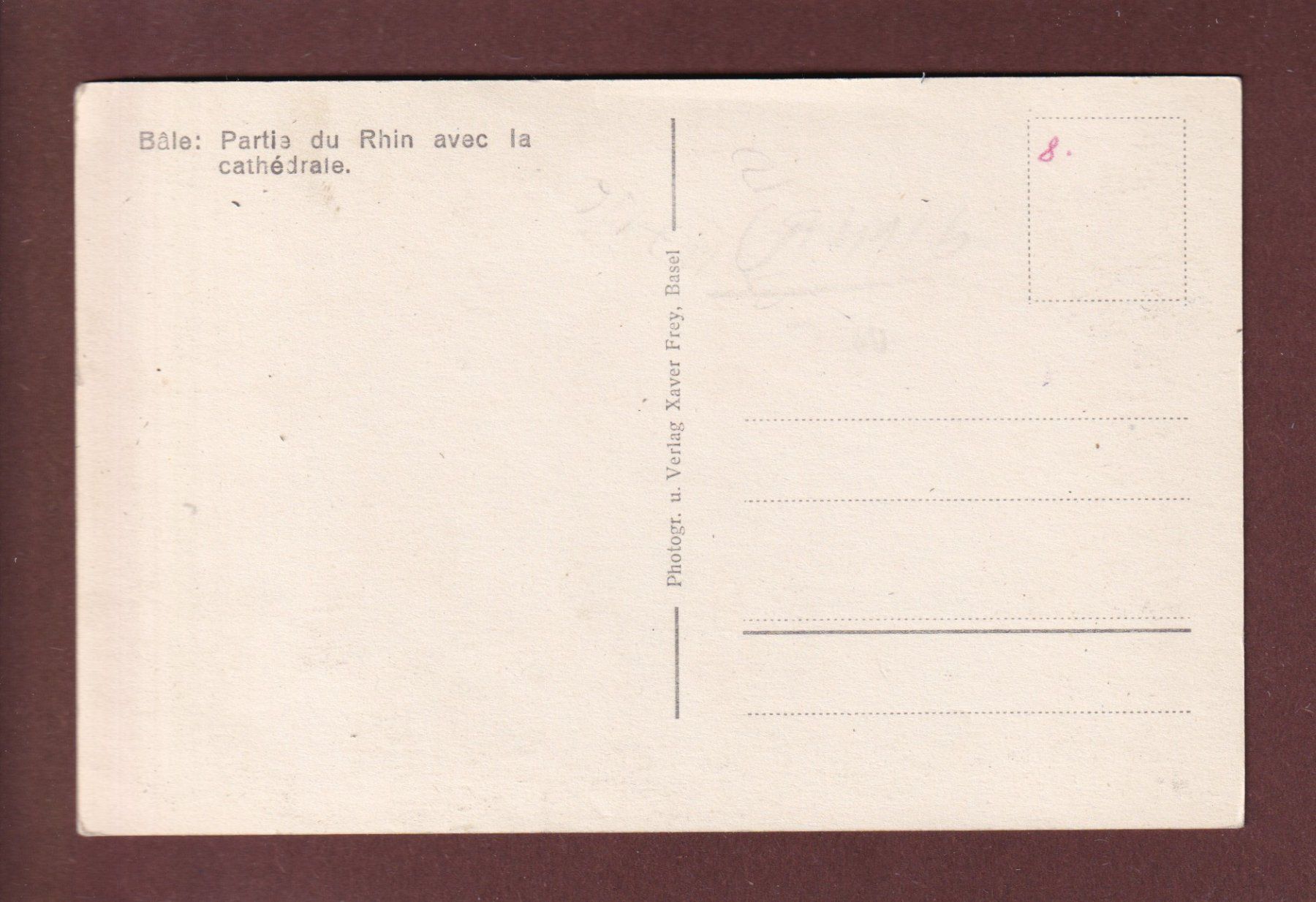 Cartoline postali: BASEL - Rheinpartie mit Münster – Usato da Pully venduto da nicecards 1