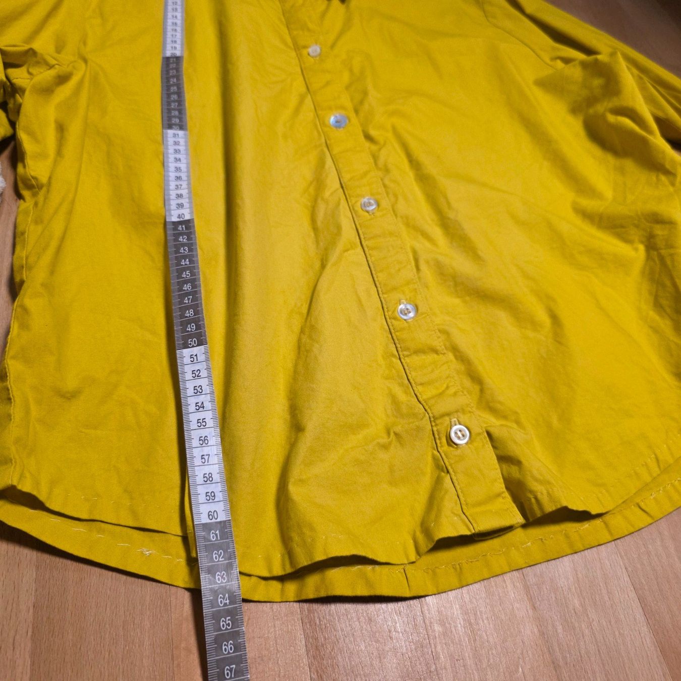 Camicette: Acid Yellow Baumwollbluse Statement Hemd Gr. L – Usato da Wald ZH venduto da CapLux 3