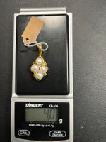 Wunderschöner Anhänger GG750 Akoya Perlen + Diamanten