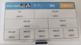 Nylon Schrauben Set M5 mit div. Längen in praktischer Box