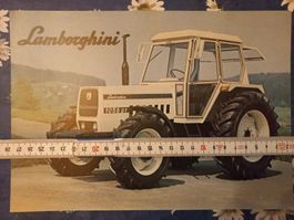 Original Oldtimer Traktor Prospekt Lamborghini 1056 Deutsch