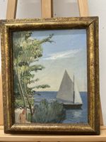 Eugène Louis Martin (1880-1954) Gemälde See Seegelboot