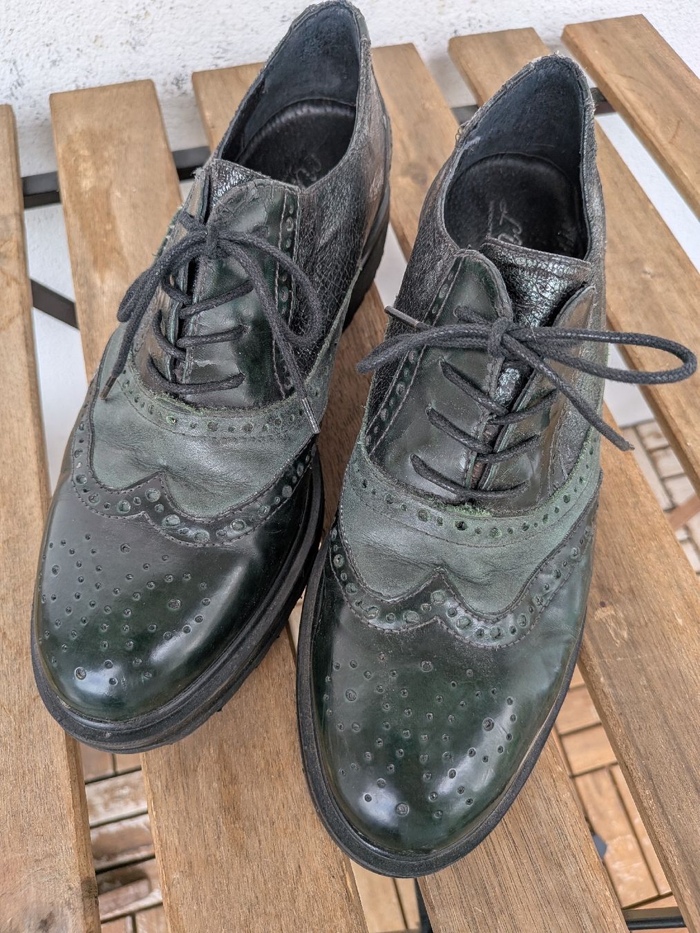 Scarpe da donna: Schnürschuhe dunkelgrün Gr.38 – Usato da Bern venduto da dun 2