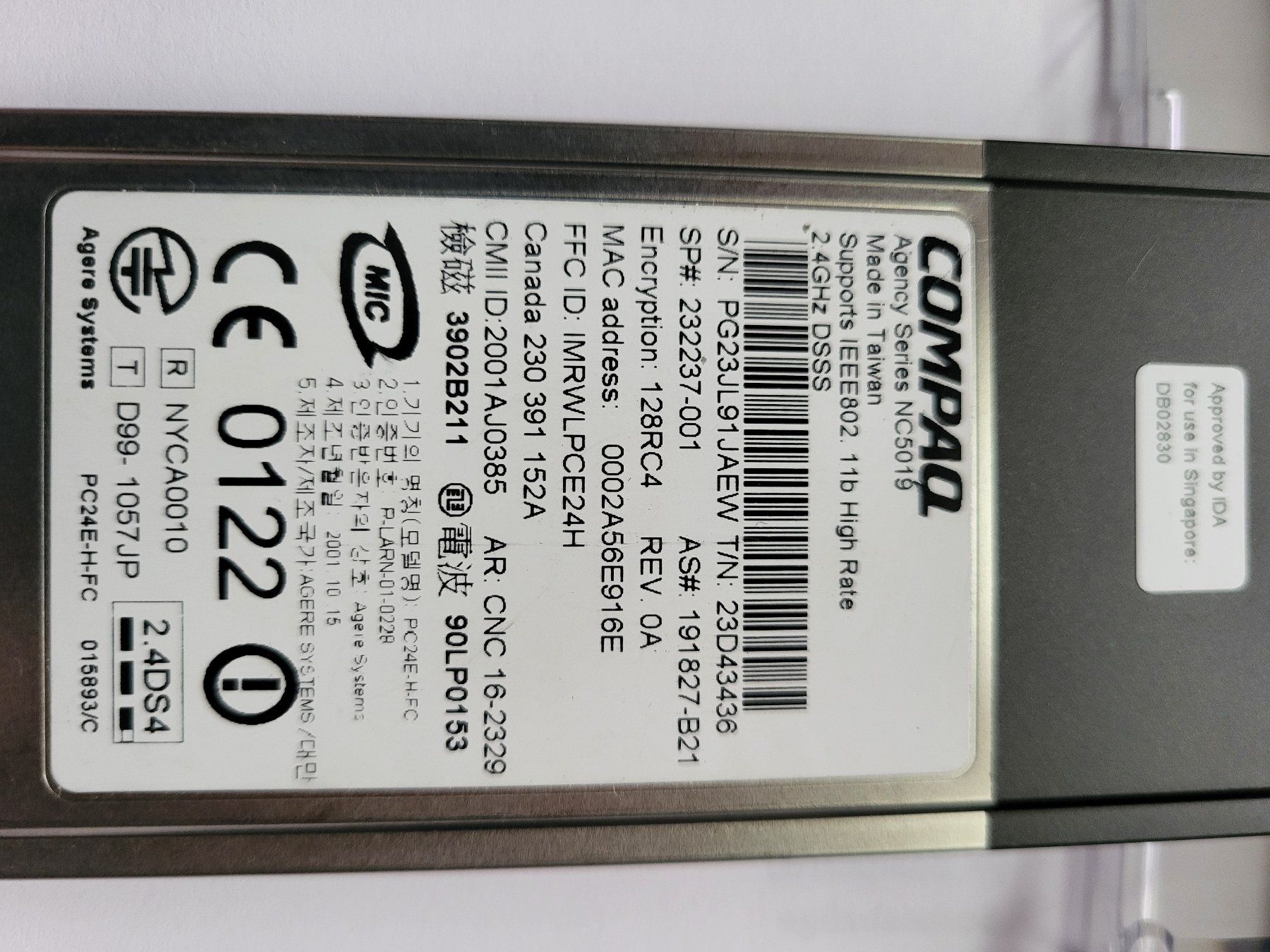 Laufwerke & Adapter: PCMCIA WIFI-Card von CompaQ – Gebraucht aus Fankhaus (Trub) von Muehli 3