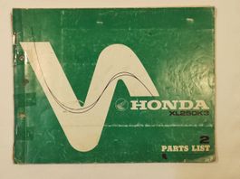 Honda XL 250 K3 Parts List