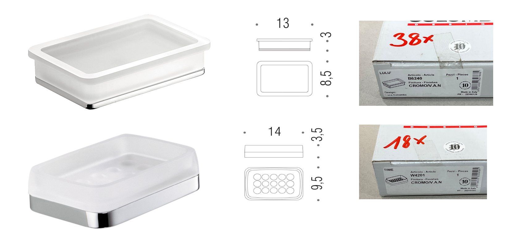 Portasapone: Posten (201Stk) Colombo Bad Accessoires – Nuovo (secondo la descrizione) da Derendingen venduto da Meisterstuecke 2