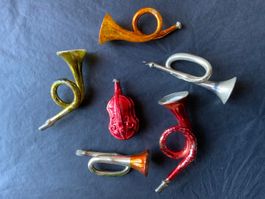 Alter Weihnachtsschmuck Musikinstrumente 1930 - 1950