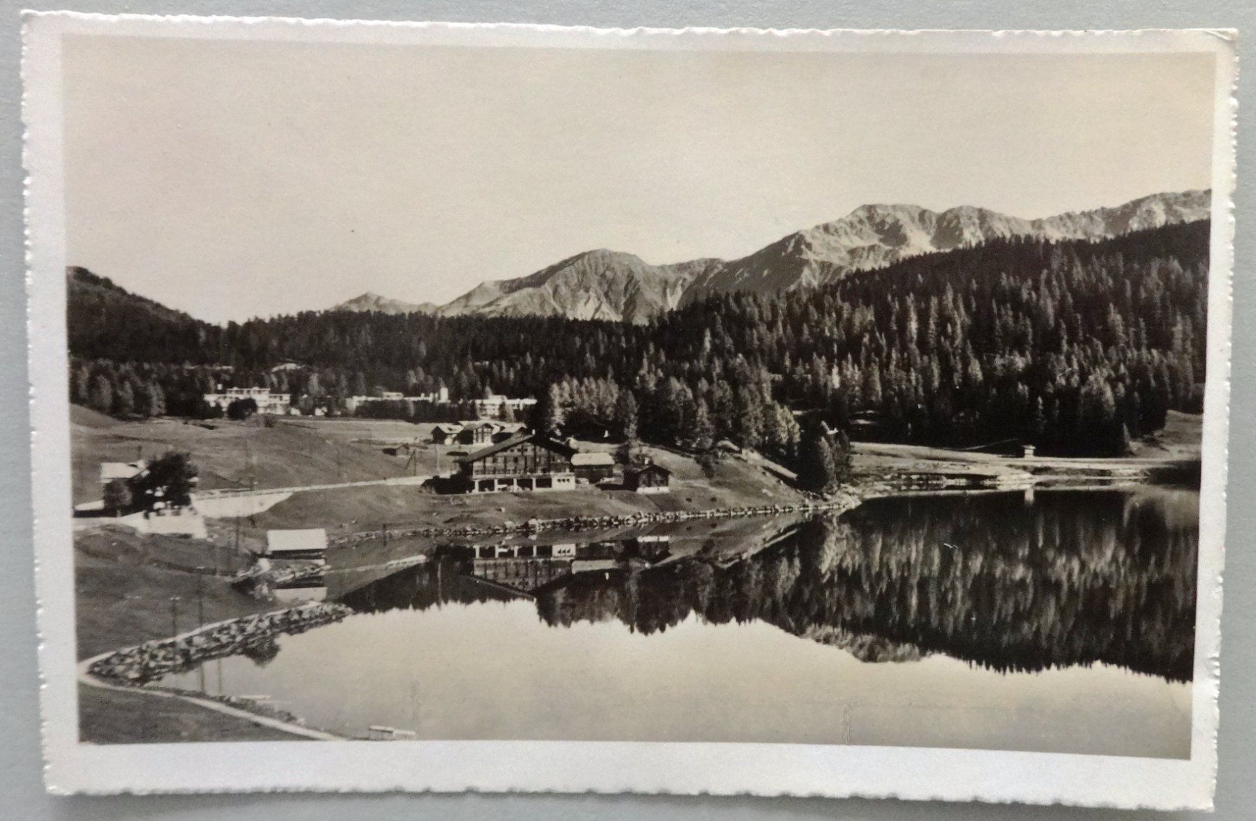 Cartoline postali: Am Davosersee, Blick gegen Wolfgang – Difettoso da Fétigny venduto da Billy2miny