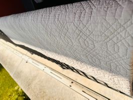 Couvre-lit coton beige 140 cm X 200 cm