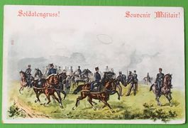 Alte AK/Postkarte "Soldatengruss! - Souvenir Militair!