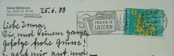 Cartoline postali: MORSCHACH Hotel Bellevue – Usato da Jona venduto da philajona 1