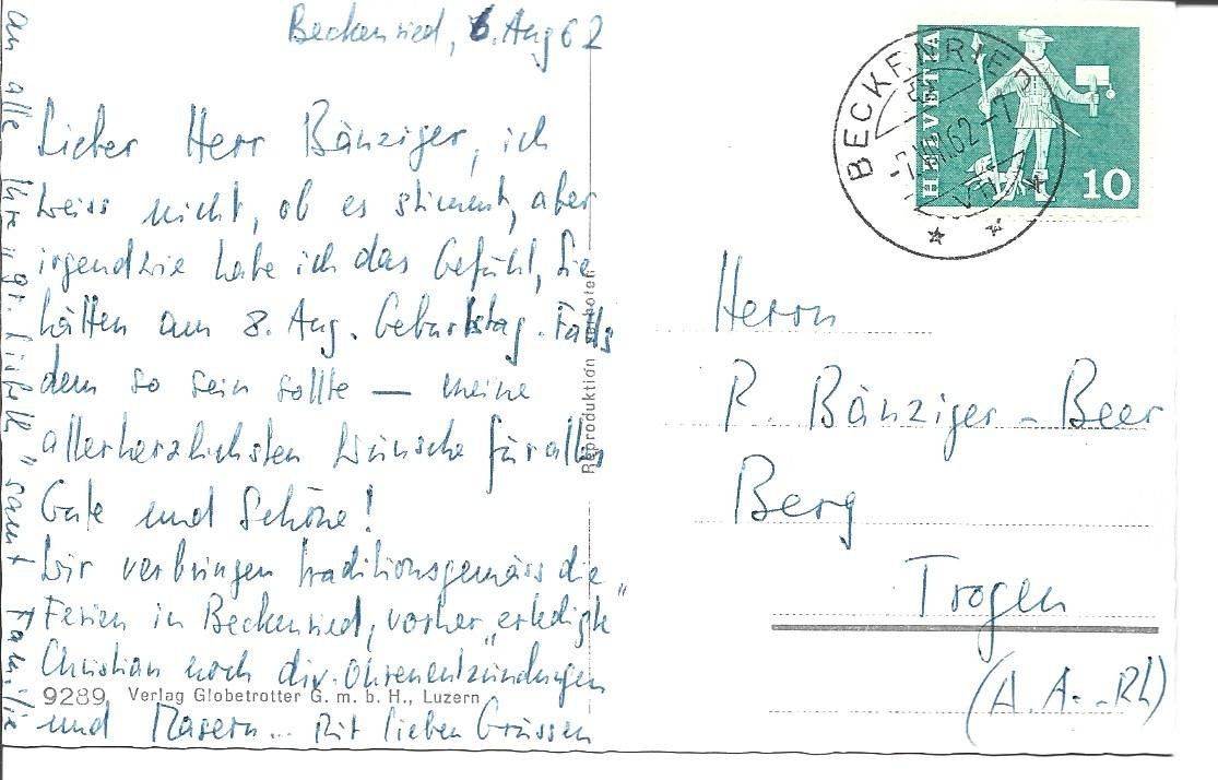 Cartoline postali: AK  Beckenried NW – Usato da Appenzell venduto da mai25 1