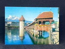 Luzern, Kapellbrücke und Pilatus