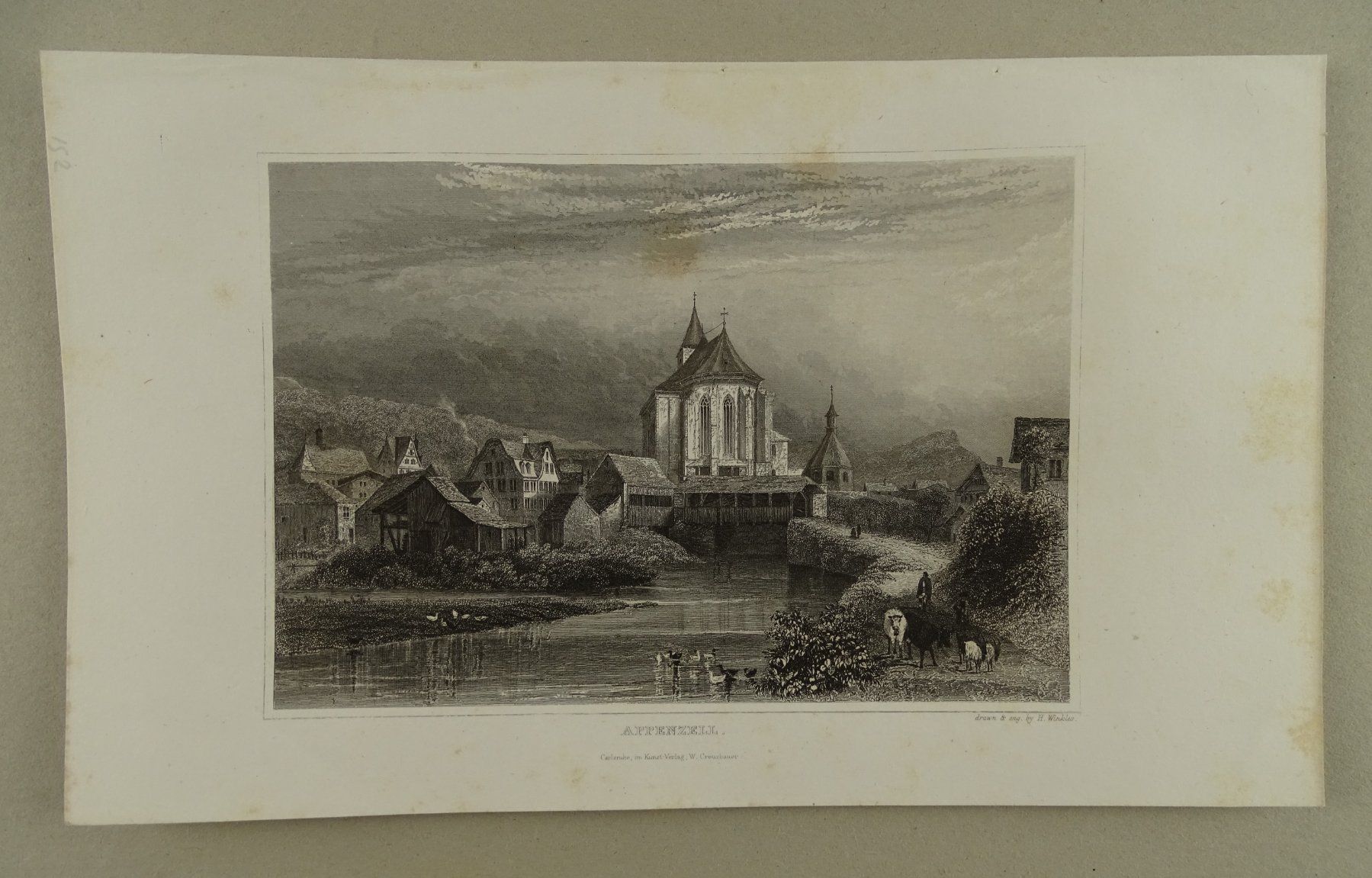 Stiche: APPENZELL, STAHLSTICH 1836/1838 – Gebraucht aus Grüningen von Kartensammler