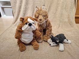 Ikea Plüschtiere; Luchs, Dogge, Baby-husky
