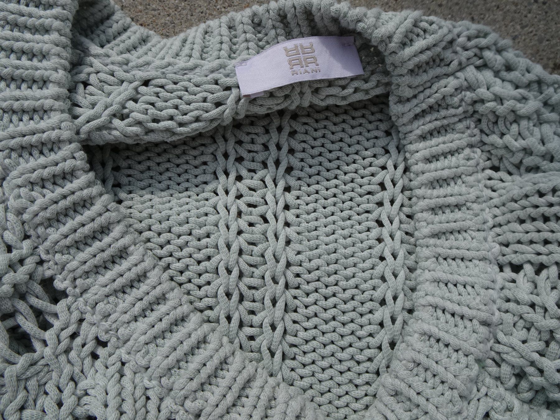 Riani Pullover & Sweatshirts: Riani Strickpullover hellblau mint Zopfmuster Gr 40 Pullover – Gebraucht aus Winterthur von blumeblau77 1