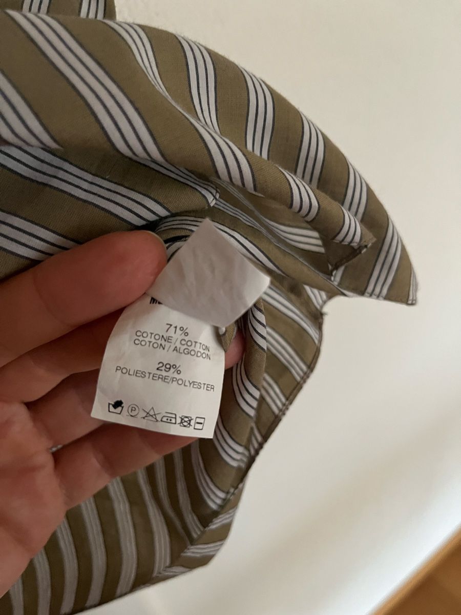 Camicette: TONET Bluse Gr. 42 Khaki/Weiss – Usato da Wädenswil venduto da Iana32 1