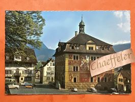 Alte Ansichtskarte Schwyz Rathaus 60er Jahre 