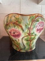 JUGENDSTIL XL BLUMENTOPF MAJOLIKA FRANKREICH UM 1900