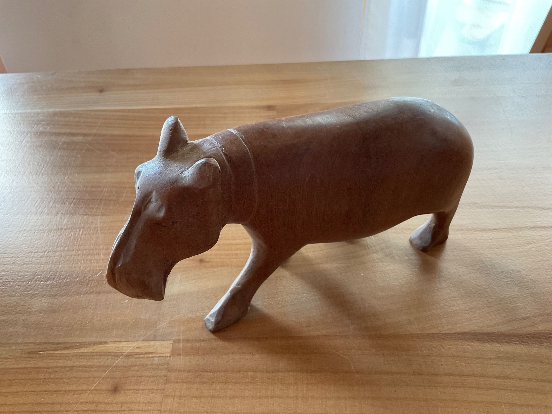 Statuette: Figur aus Holz / Flusspferd – Usato da Rümlang venduto da euqinom16 1