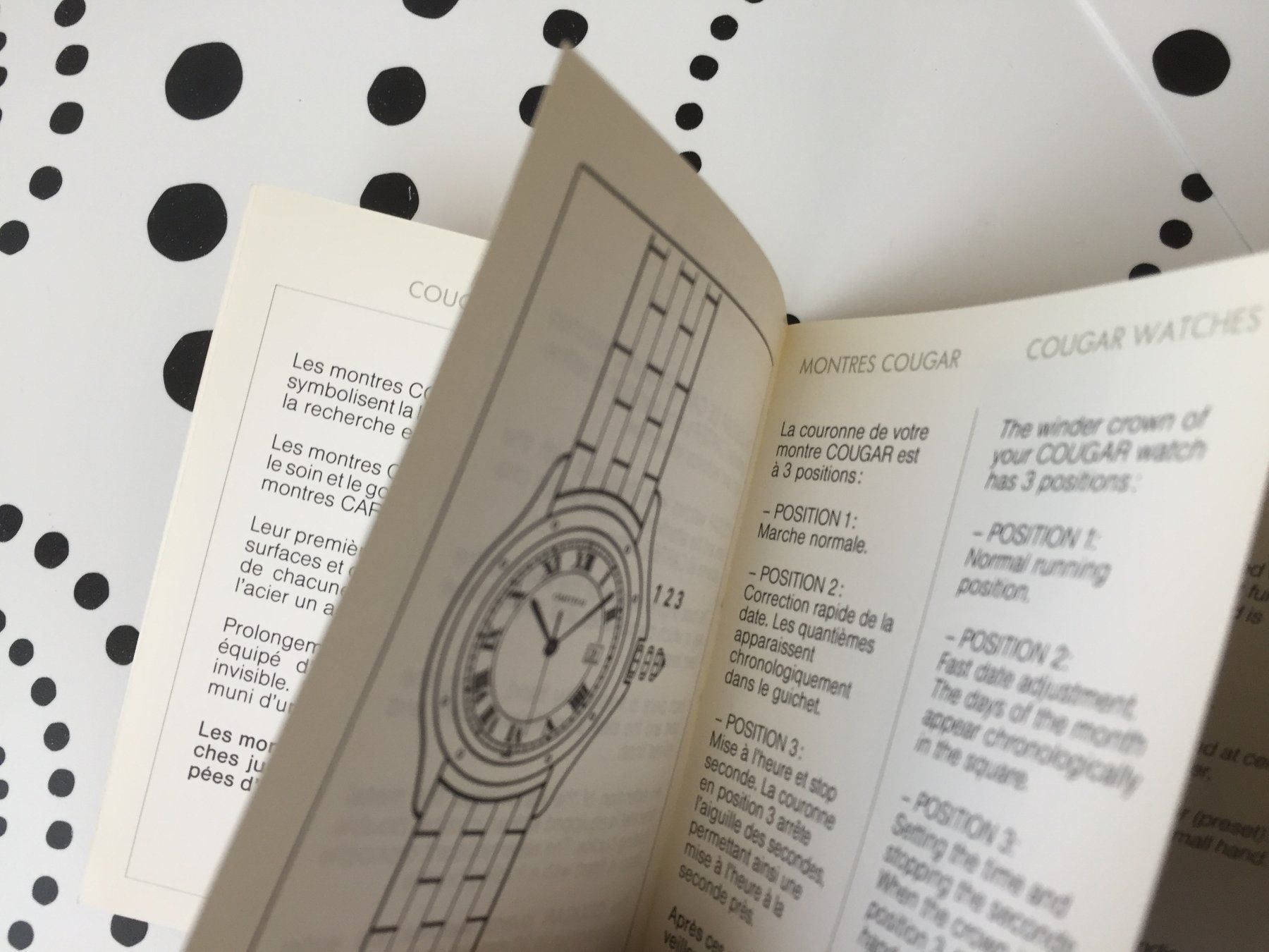 Documenti: CARTIER ORIGINAL - OPERATING INSTRUCTIONS COUGAR DE CARTIER – Nuovo (secondo la descrizione) da Epalinges venduto da dream-watch 2
