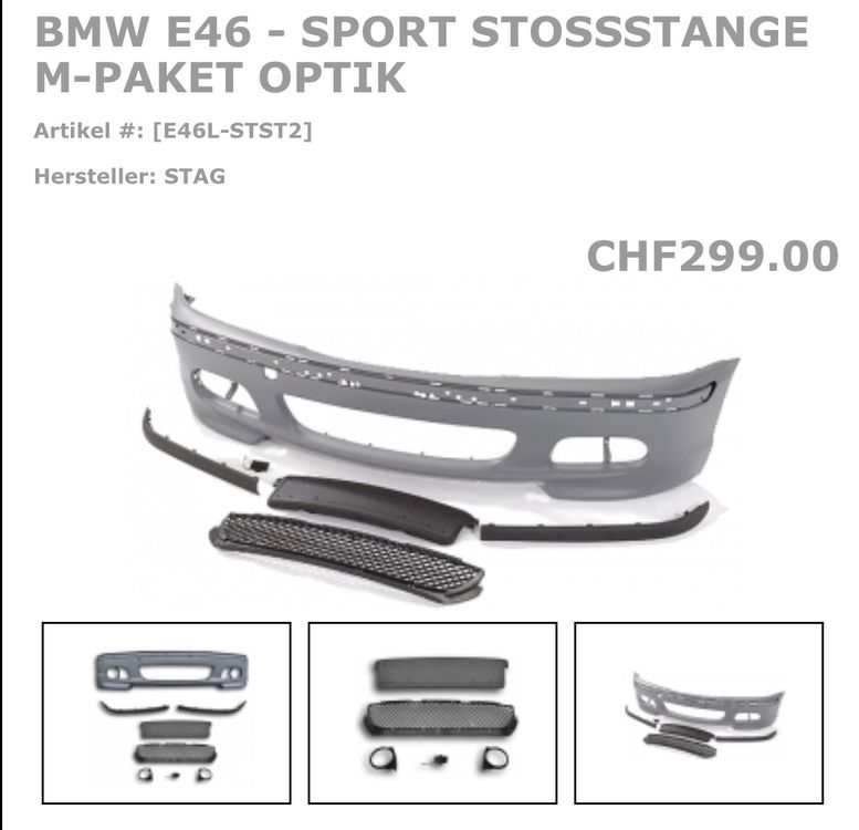 Bmw E46 M Stossstangenull