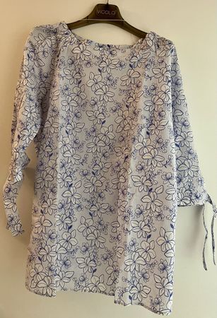 Eterna Sommer Bluse Gr. 42 mit Blumenmuster - Top Zustand!