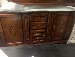 Buffetschrank braun 2 Tueren 4 Schubladen gebraucht