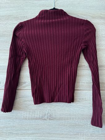 Pull en maille bordeaux