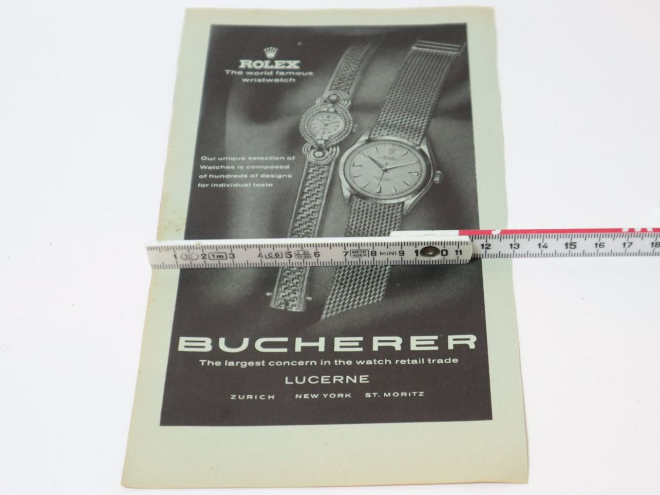Poster & Bilder: Orig. Werbung Rolex Bucherer – Gebraucht aus Eschenbach SG von Astalavista 1