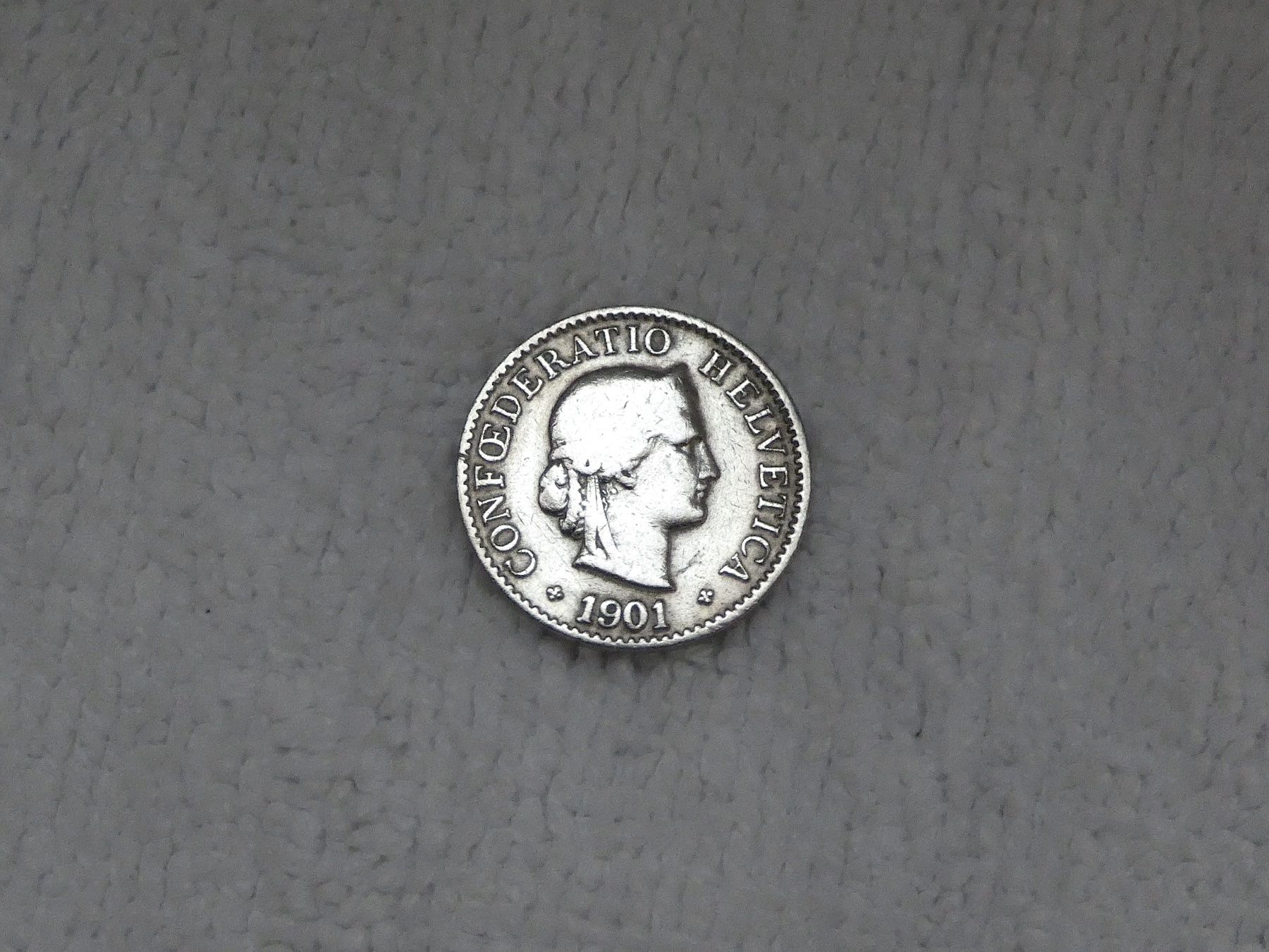 Tutti le monete: 5 centimes/rappen 1901 – Usato da Nyon venduto da Ilmi09