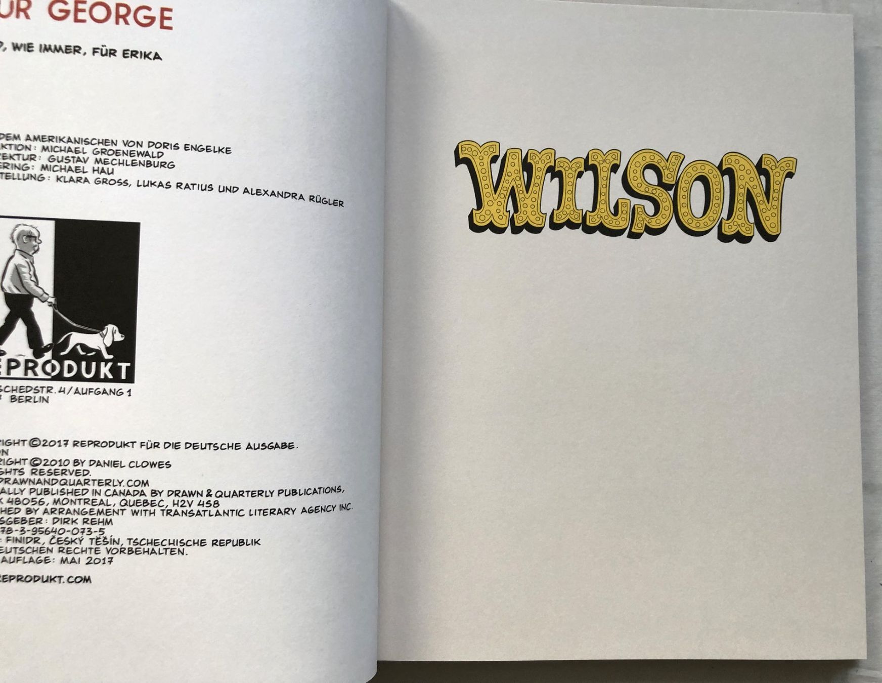 Comics: Daniel Clowes - Wilson – Gebraucht aus Schaffhausen von durruti 2