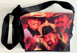 Bellamy Brothers ORIGINAL AUTOGRAMM Tasche +Singel Auto +COA