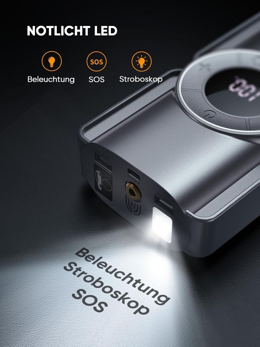 Batterie: Batterie Starthilfe + Powerbank + Luftkompressor + LED Lampe – Nuovo e nell'imballaggio originale da Sulz LU venduto da Elektrofachverkauf 9