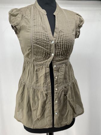 H&M chemise manche courte kaki 36